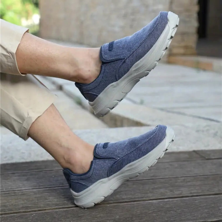 Classic Slip-on - Comfort Orthopaedic Walking Shoe Blue · view 08