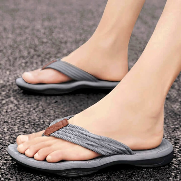 Cradle Flip Flops - Orthopaedic Arched Recovery Sandal Grey · view 06