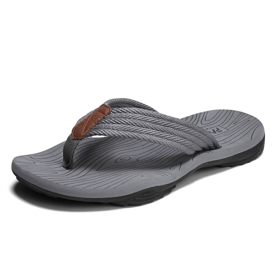 Cradle Flip Flops - Orthopaedic Arched Recovery Sandal Grey