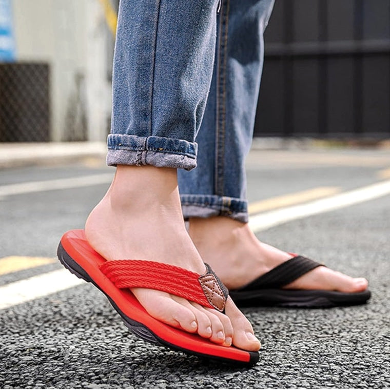 Cradle Flip Flops - Orthopaedic Arched Recovery Sandal Red · view 03