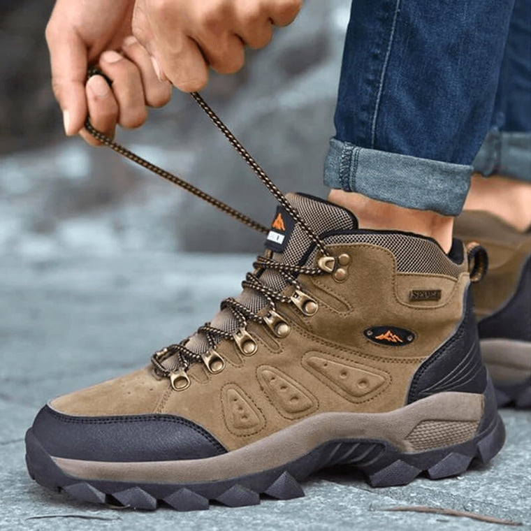Outdoor - Waterproof Leather Grip Hiking Boot Brown · view 09