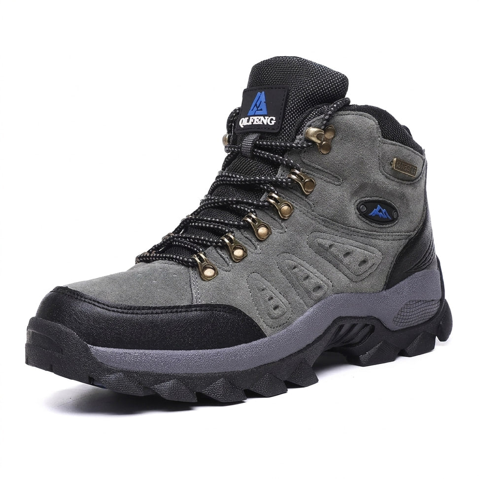 Outdoor - Waterproof Leather Grip Hiking Boot Grey