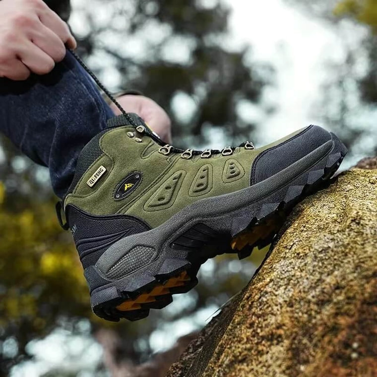Outdoor - Waterproof Leather Grip Hiking Boot Green · view 08