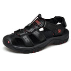 Ridge - Comfort Leather Orthopaedic Walking Sandal Black · view 02