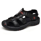 Ridge - Comfort Leather Orthopaedic Walking Sandal Black