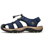 Ridge - Comfort Leather Orthopaedic Walking Sandal Blue · view 04