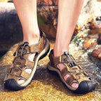 Ridge - Comfort Leather Orthopaedic Walking Sandal Brown · view 07