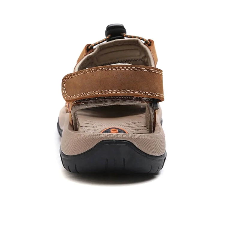 Ridge - Comfort Leather Orthopaedic Walking Sandal Brown · view 12