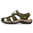 Ridge - Comfort Leather Orthopaedic Walking Sandal Green · view 04