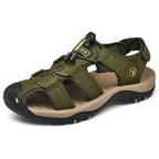 Ridge - Comfort Leather Orthopaedic Walking Sandal Green
