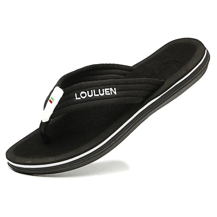 Ripple Massage Flip Flops - Cushioned Recovery Sandal Black · view 02