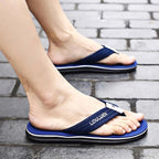 Ripple Massage Flip Flops - Cushioned Recovery Sandal Blue · view 03
