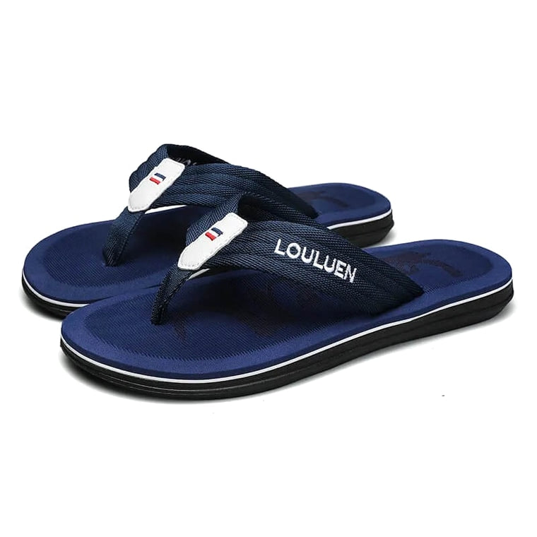 Ripple Massage Flip Flops - Cushioned Recovery Sandal Blue · view 04