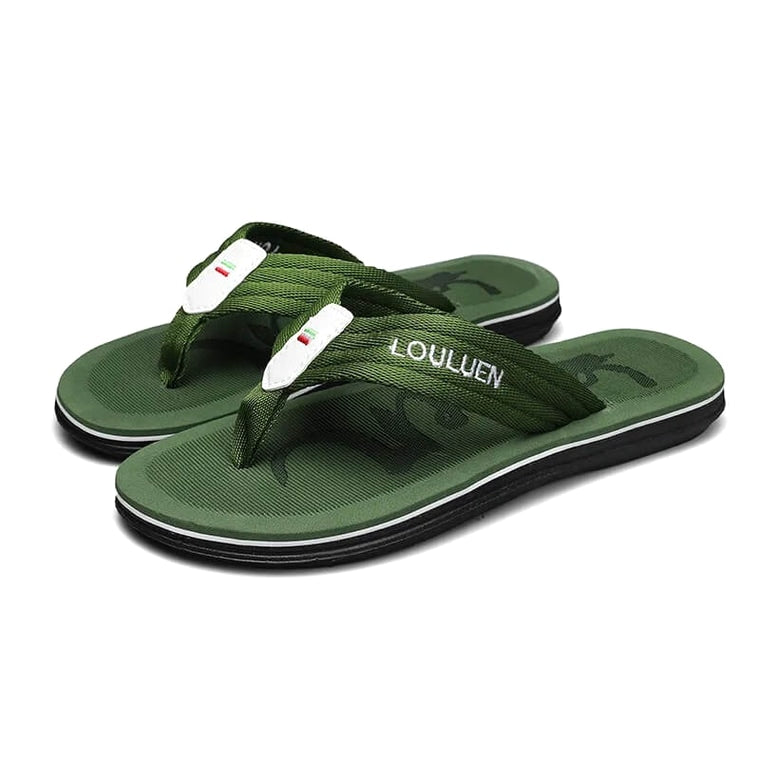 Ripple Massage Flip Flops - Cushioned Recovery Sandal Green · view 04