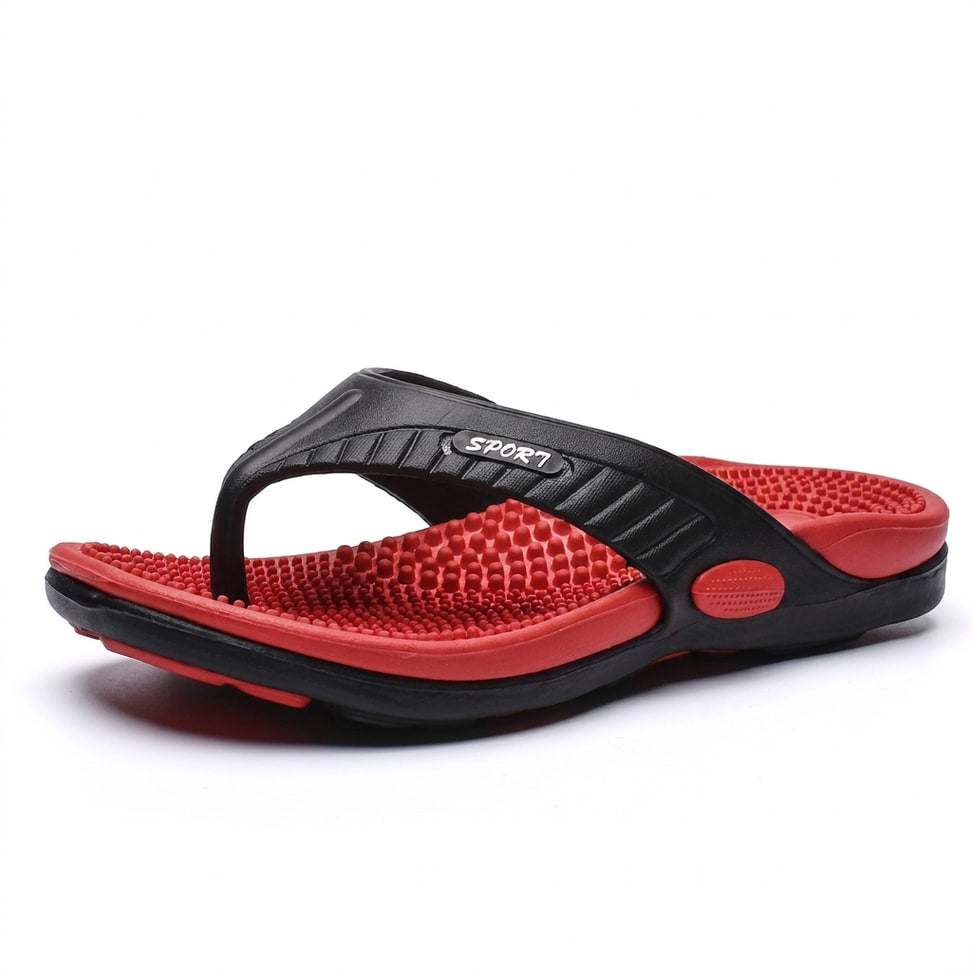 Sport - Massage Orthopaedic Flip Flops Recovery Sandal Red