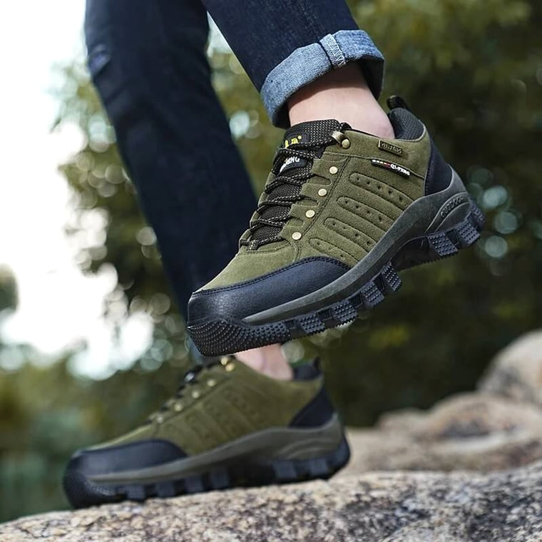 Terrain - Waterproof Leather Hiking Walking Shoes Green · view 08