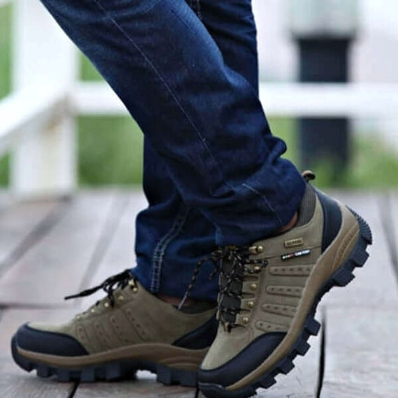 Terrain - Waterproof Leather Hiking Walking Shoes Green · view 10