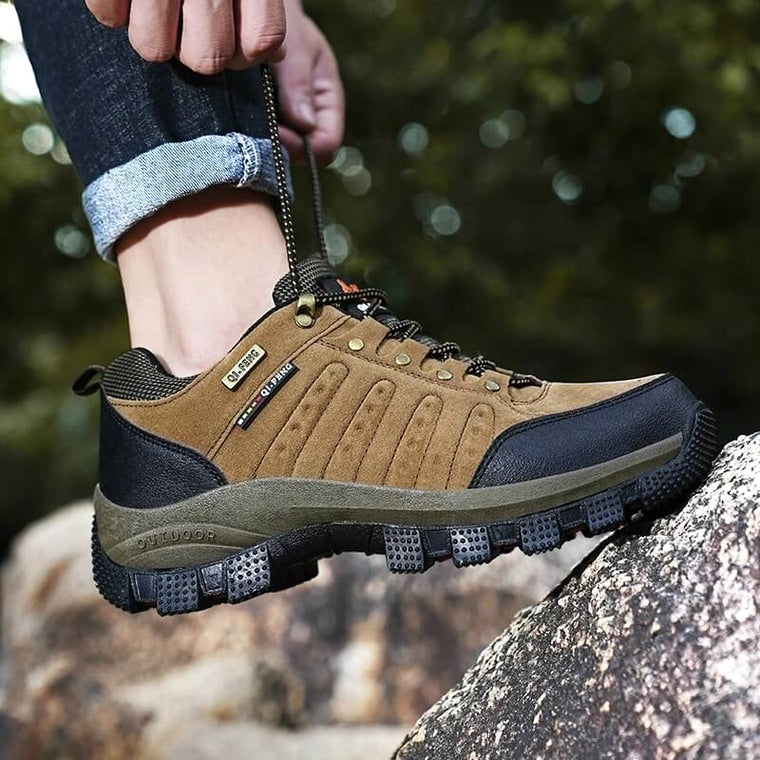Terrain - Waterproof Leather Hiking Walking Shoes Khaki · view 03