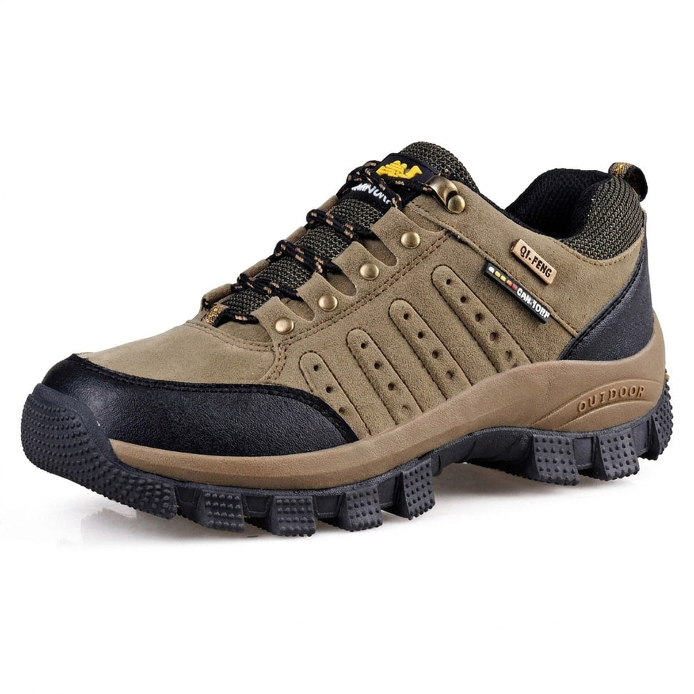 Terrain - Waterproof Leather Hiking Walking Shoes Khaki