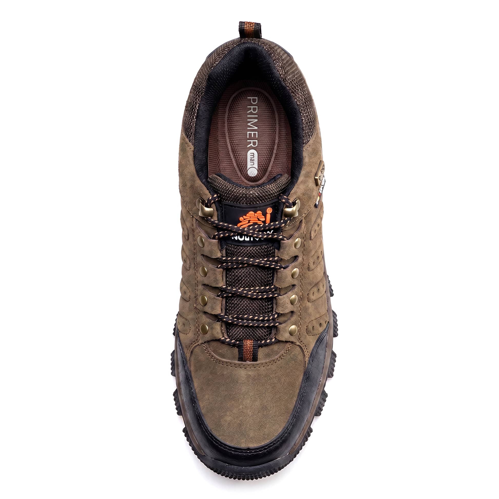Terrain - Waterproof Leather Hiking Walking Shoes Brown — palmilha