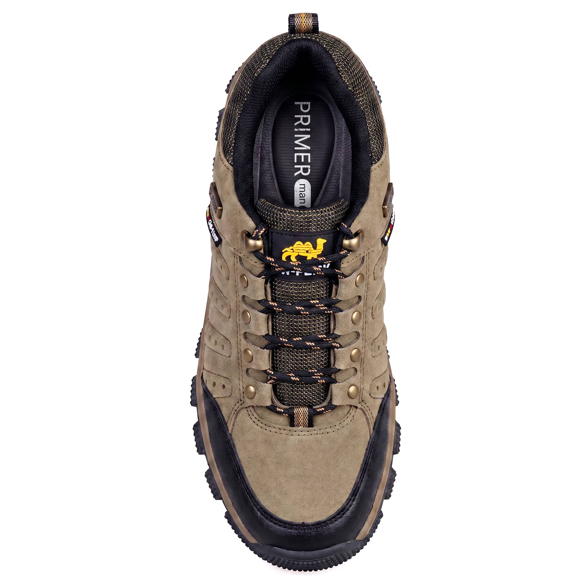 Terrain - Waterproof Leather Hiking Walking Shoes Khaki — palmilha