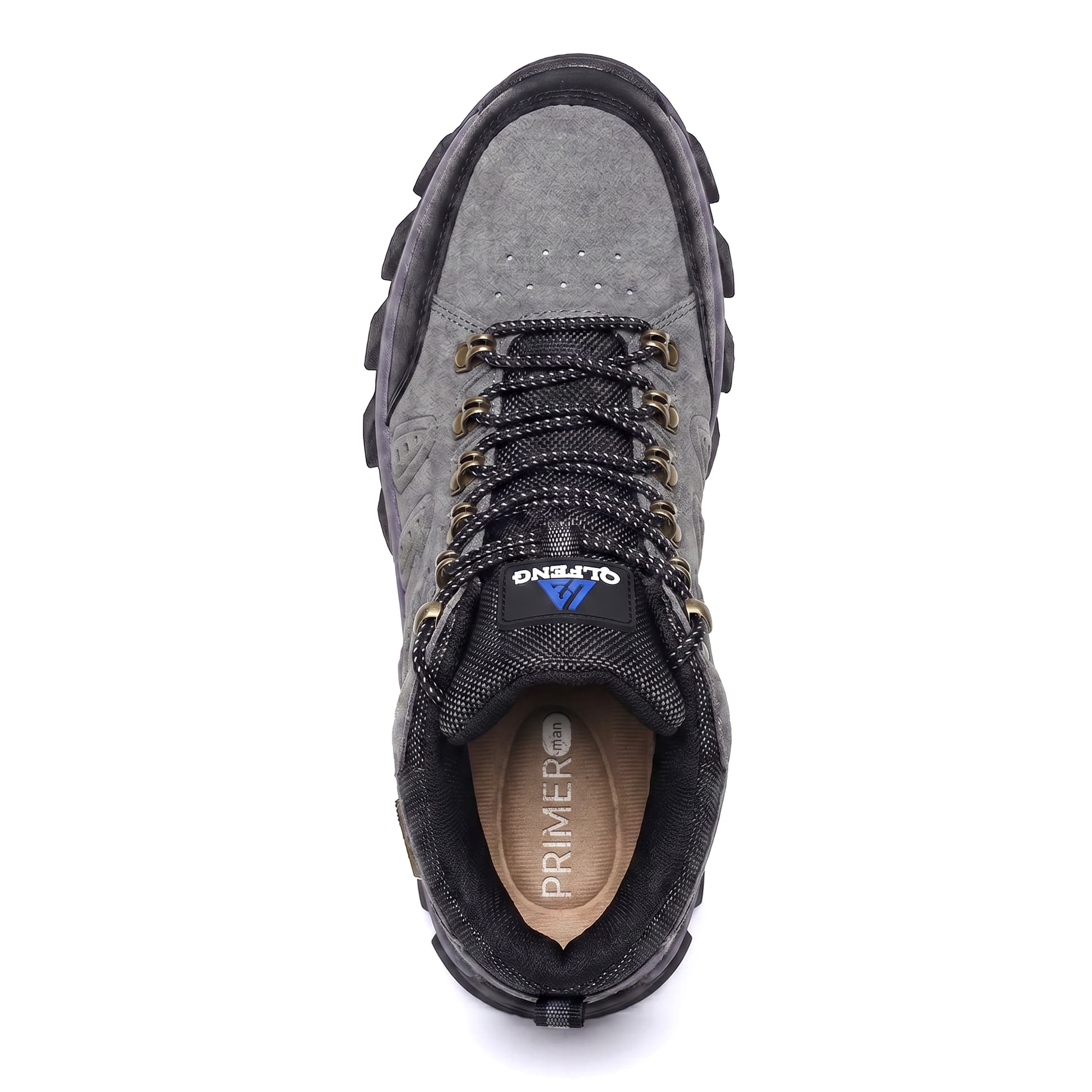 Outdoor - Waterproof Leather Grip Hiking Boot Grey — palmilha