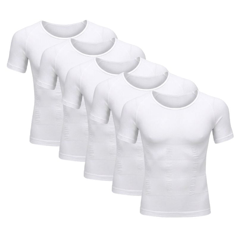 5-Pack Primer Compression Undershirt - Sweat-proof Shapewear