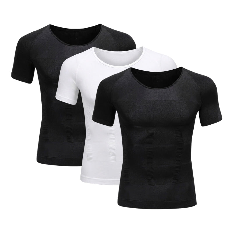 3-Pack Primer Compression Undershirt - Sweat-proof Shapewear