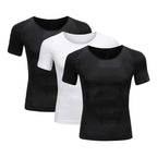 3-Pack Primer Compression Undershirt - Sweat-proof Shapewear