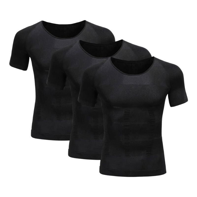 3-Pack Primer Compression Undershirt - Sweat-proof Shapewear