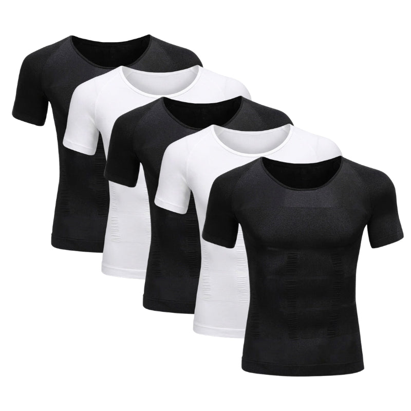 5-Pack Primer Compression Undershirt - Sweat-proof Shapewear