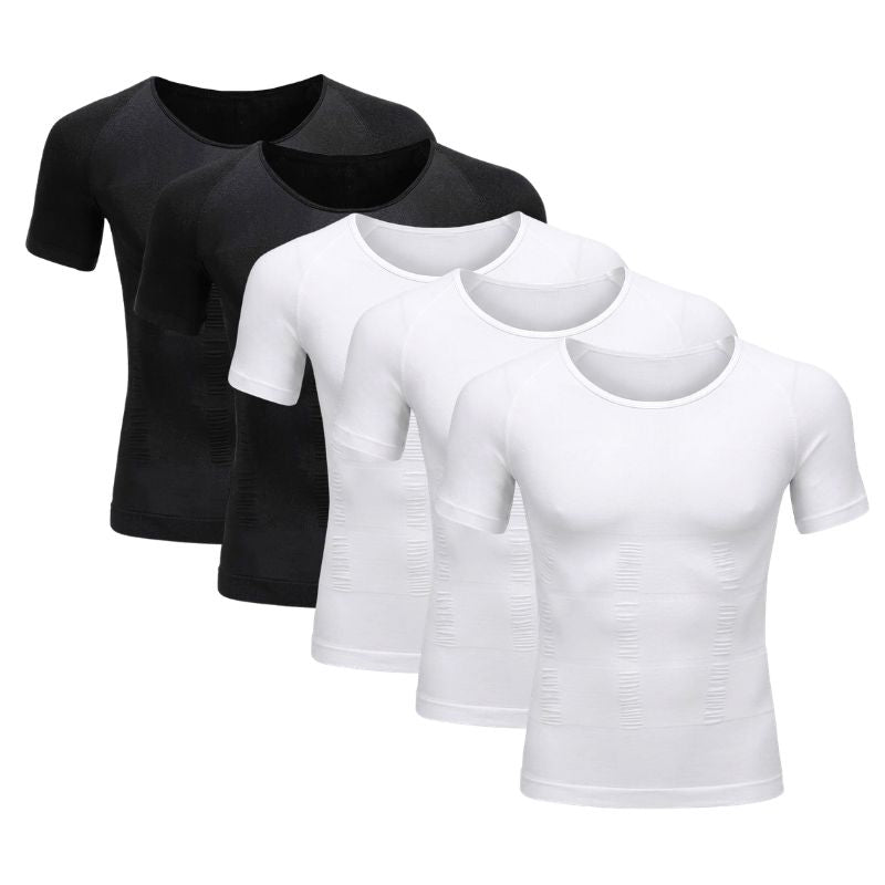5-Pack Primer Compression Undershirt - Sweat-proof Shapewear